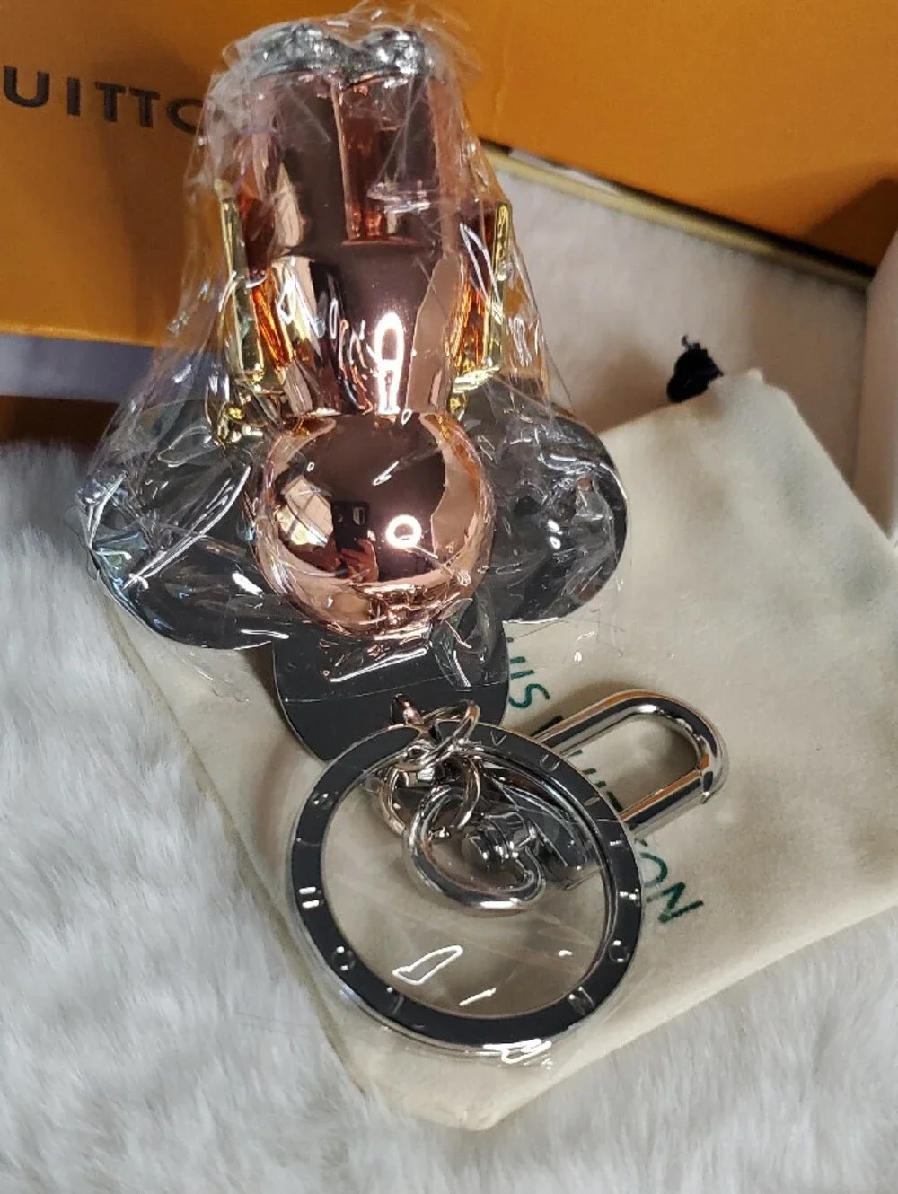 Louis Vuitton Multicolor Crystal Flower Cocktail Ring with Rose Gold Center